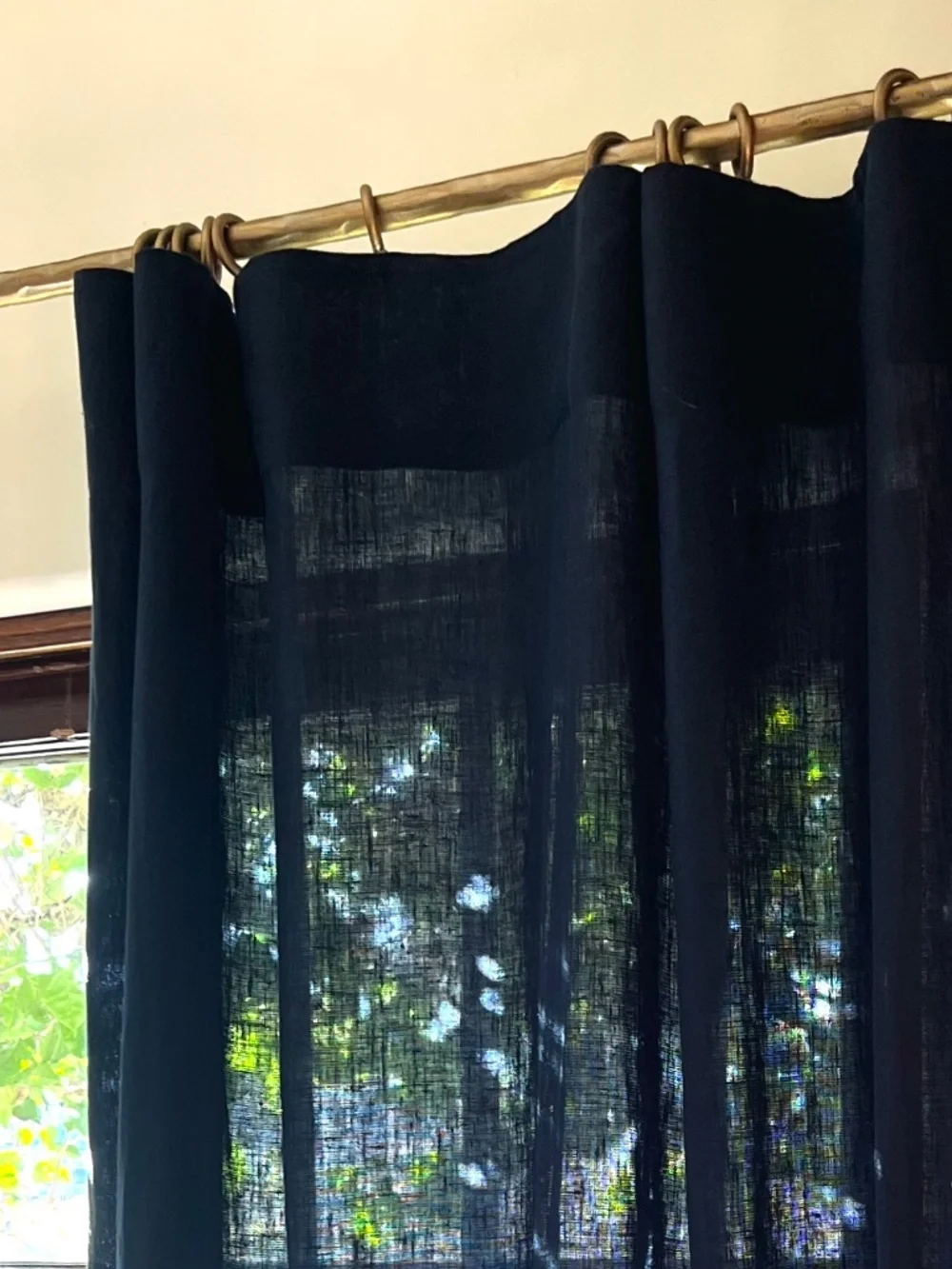 100% Linen Curtains - Long, Blue